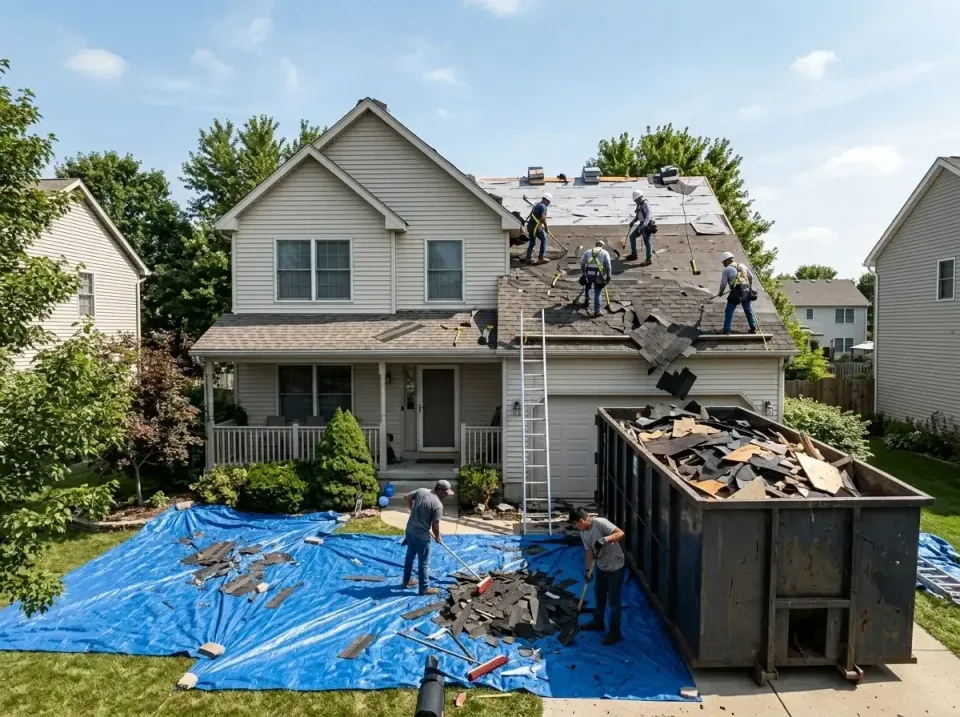 roof-replacement-debris-remova-004 — frequently asked questions, Cheapest Dumpster Rentals in Bensenville, IL